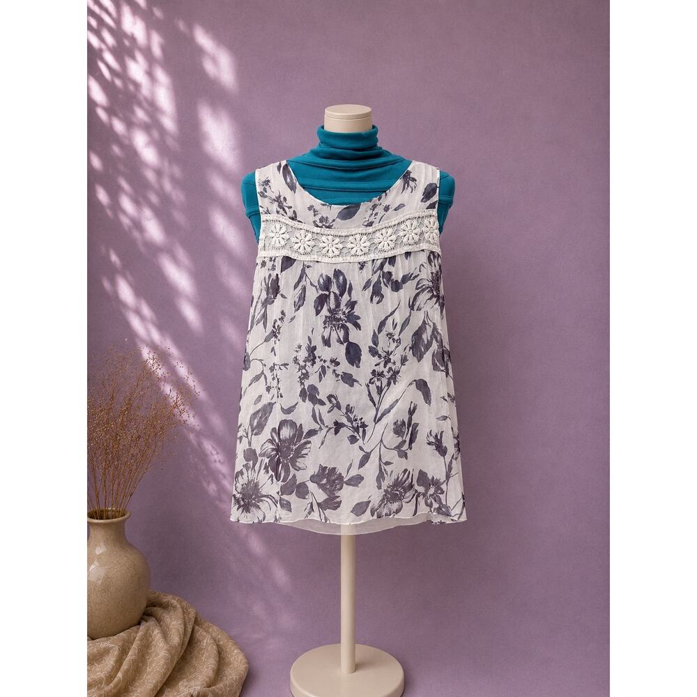 Carla Conti 100% Silk knitted tank